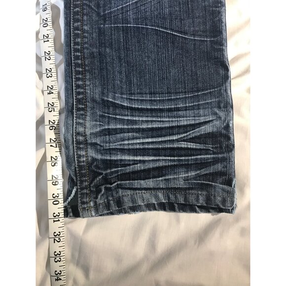 F.U.S.A.I Focus USA Inc Men's Creased Embroidered Jeans - Picture 6 of 10